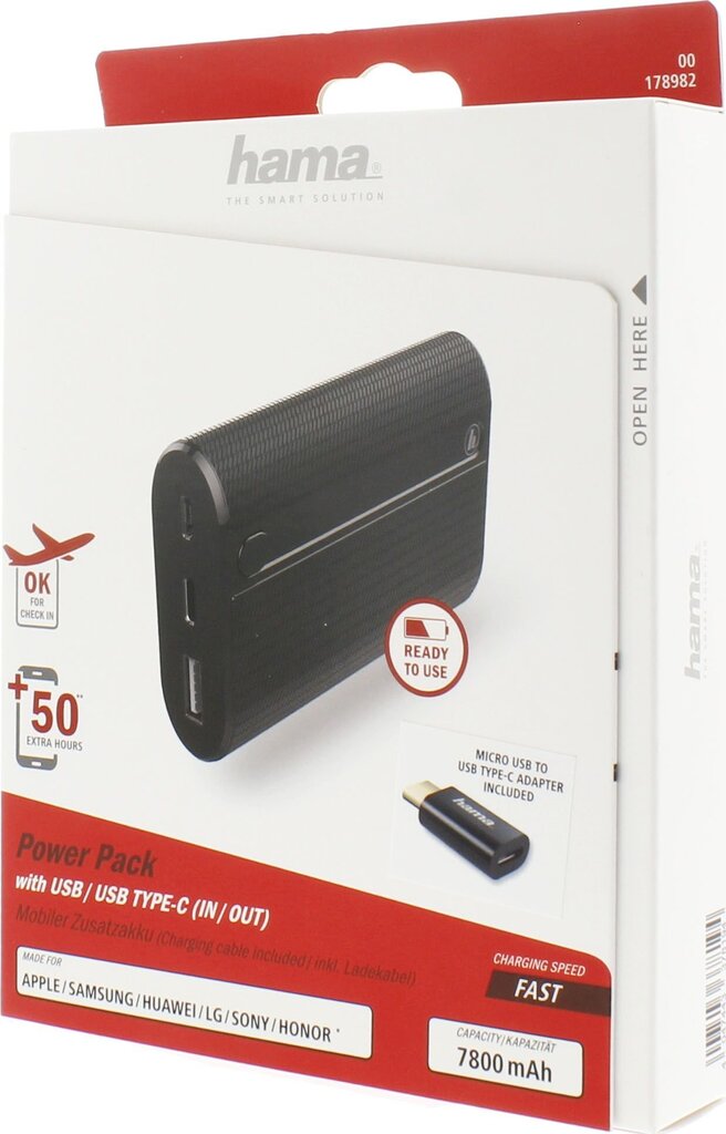 Hama X7 Power Pack, 7800 mAh hind ja info | Akupangad | kaup24.ee