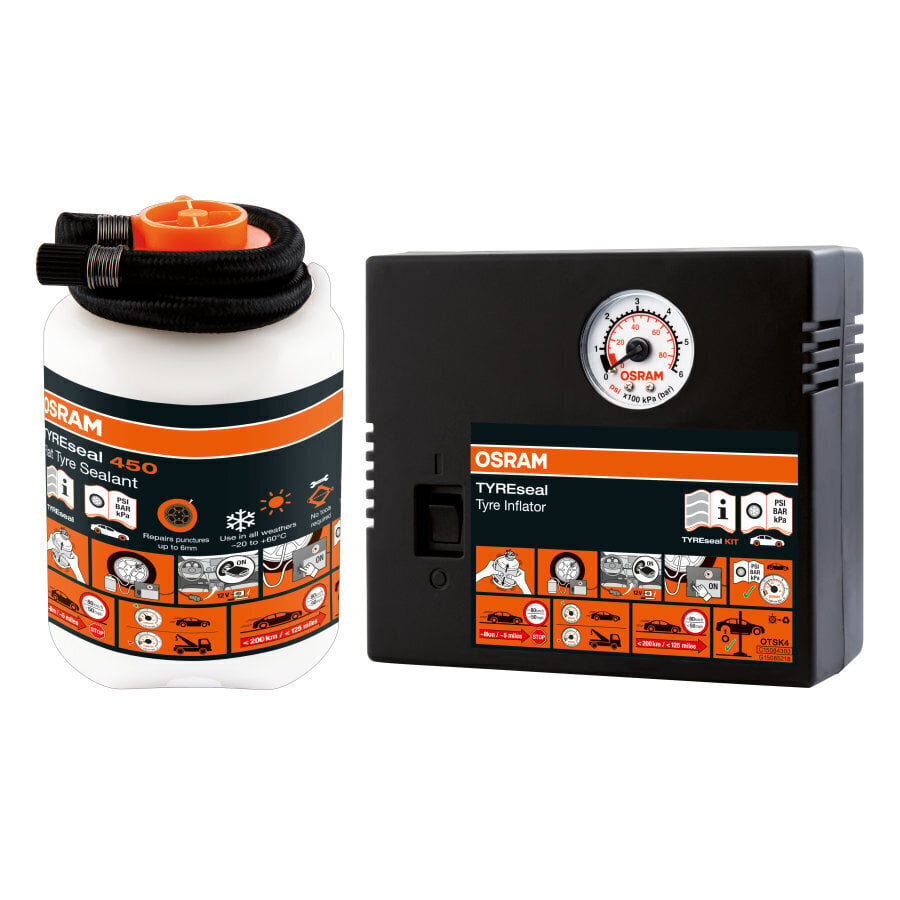 Osram TIREREAL KIT OTSK4 auto elektriline pump koos rehvitihendiga цена и информация | Lisaseadmed | kaup24.ee