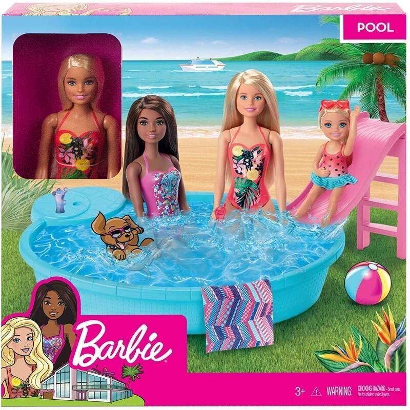 Nukk Barbie basseiniga, GHL91 hind ja info | Tüdrukute mänguasjad | kaup24.ee
