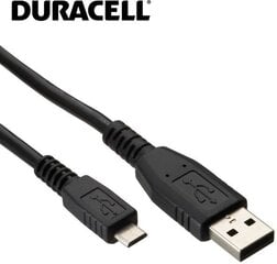 Duracell Универсальный Mirco USB Кабель данных и заряда 2m Черный цена и информация | Duracell Мобильные телефоны, Фото и Видео | kaup24.ee