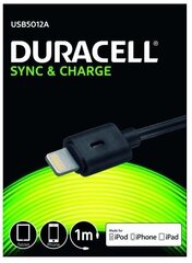 Duracell Mfi Сертифицированный USB на Lightning 8pin Кабель данных & Заряда 1m (MD818)  цена и информация | Кабели для телефонов | kaup24.ee