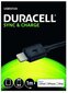 Kaabel Duracell USB-Lightning, 1m hind ja info | Mobiiltelefonide kaablid | kaup24.ee