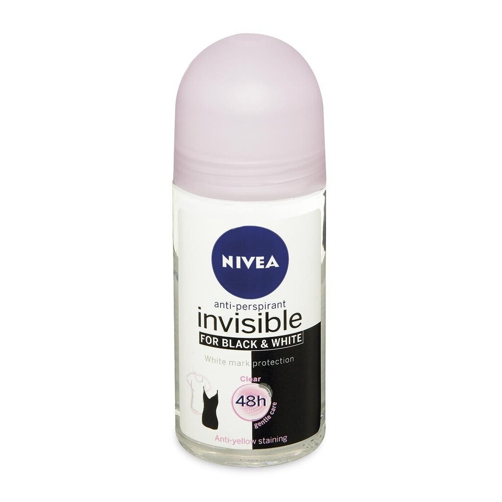 Nivea Invisible For Black & White 48h antiperspirant 50 ml цена и информация | Deodorandid | kaup24.ee