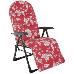 Складной стул-шезлонг Patio Galaxy Plus A088-03PB, красный цена и информация | Садовые стулья, кресла, пуфы | kaup24.ee