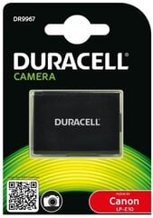 Аккумулятор Duracell, премиум аналог Canon LP-E10 1100D 1200D Rebel T3 Kiss X50 7.4V 1020mAh цена и информация | Duracell Мобильные телефоны, Фото и Видео | kaup24.ee