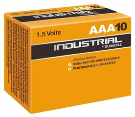 Patarei Duracell Industrial AAA 10tk/pk/10 hind ja info | Patareid | kaup24.ee
