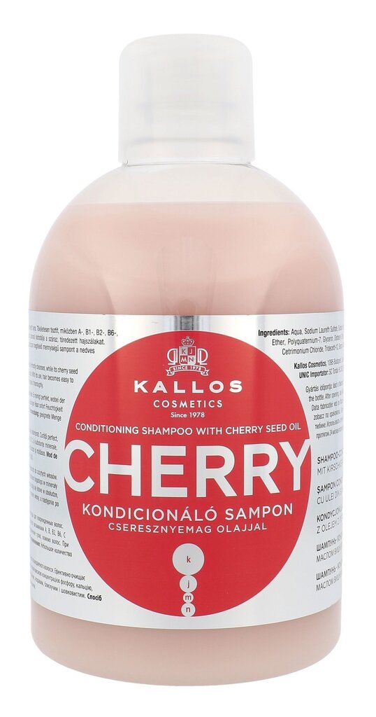 Kallos Cosmetics Cherry šampoon 1000 ml цена и информация | Šampoonid | kaup24.ee