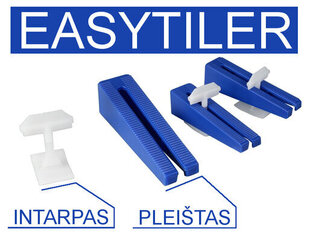 Вставки для системы выравнивания плитки Easytiler 3мм 200шт. (199077) цена и информация | Механические инструменты | kaup24.ee