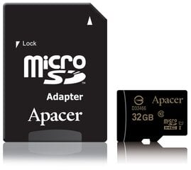 Apacer microSDHC карта памяти UHS-I Class10 32GB + SD адаптер цена и информация | Карты памяти | kaup24.ee