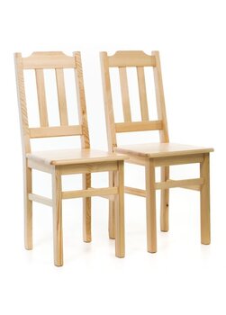 Männipuidust toolid Tim 5145, 2 tk, lakitud цена и информация | Стулья для кухни и столовой | kaup24.ee