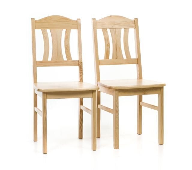 Männipuidust toolide komplekt Per, 2 tk, lakitud hind ja info | Söögitoolid, baaritoolid | kaup24.ee
