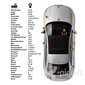 HYUNDAI X4A - FLAME ORANGE Komplekt: Kriimustuste parandmaise värv + Krunt (roostekaitse) + Poleerimisaine 15 ml hind ja info | Auto värvikorrektorid | kaup24.ee