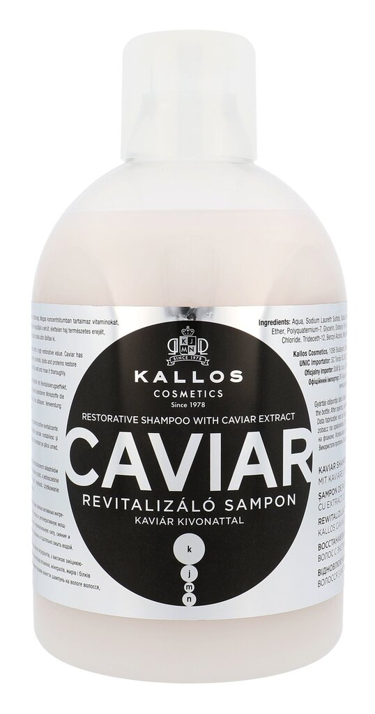 Kallos Cosmetics Caviar Restorative šampoon 1000 ml цена и информация | Šampoonid | kaup24.ee