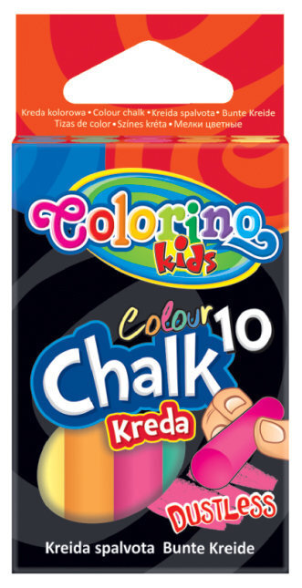 Värvilised kriidid COLORINO, 10 tk hind ja info | Kunstitarbed, voolimise tarvikud | kaup24.ee