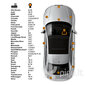 FIAT LANCIA 807/A - NERO/PRETO VESUVIO Kriimustuste parandmaise värv + Poleerimisaine 15 ml hind ja info | Auto värvikorrektorid | kaup24.ee