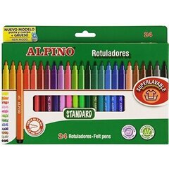 Фломастеры смываемые Alpino, 24 цветов цена и информация | Принадлежности для рисования, лепки | kaup24.ee