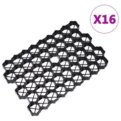 vidaXL mururestid 16 tk must 60 x 40 x 3 cm plast hind ja info | Aiad ja tarvikud | kaup24.ee