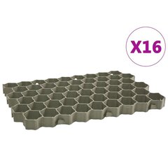 vidaXL mururestid 16 tk roheline 60 x 40 x 3 cm plast hind ja info | Aiad ja tarvikud | kaup24.ee