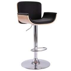 Барный стул со спинкой черный цена и информация | Стулья для кухни и столовой | kaup24.ee