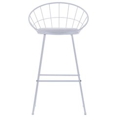 vidaXL baaritoolid 2 tk, valge, kunstnahk hind ja info | Söögilaua toolid, köögitoolid | kaup24.ee
