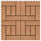 vidaXL terrassiplaadid 22 tk, 30 x 30 cm, 2 m², WPC, tiikpuidu värvi hind ja info | Terrassipõrandad | kaup24.ee