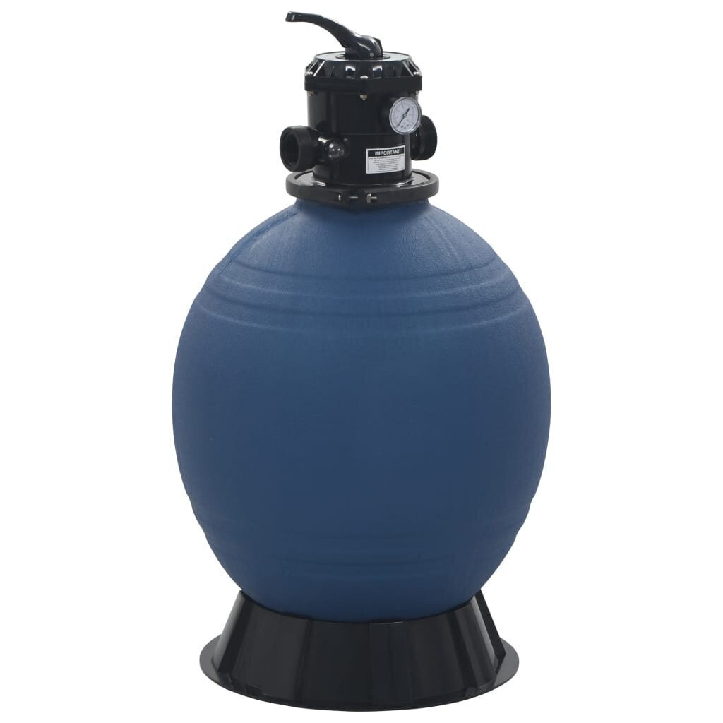 vidaXL basseini liivafilter 6 asendis ventiiliga sinine 560 mm hind ja info | Basseini filtrid | kaup24.ee