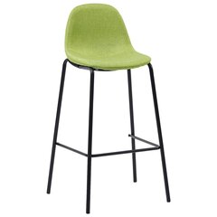 vidaXL baaritoolid 4 tk, roheline, kangas hind ja info | Söögilaua toolid, köögitoolid | kaup24.ee