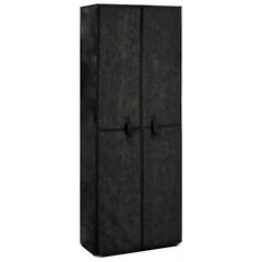 vidaXL kingakapp, must, 60 x 30 x 166 cm, kangas hind ja info | Jalatsikapid, jalatsiriiulid | kaup24.ee