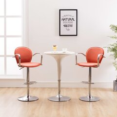 vidaXL baaripukid käetugedega, 2 tk, oranž, kunstnahast hind ja info | Söögitoolid, baaritoolid | kaup24.ee