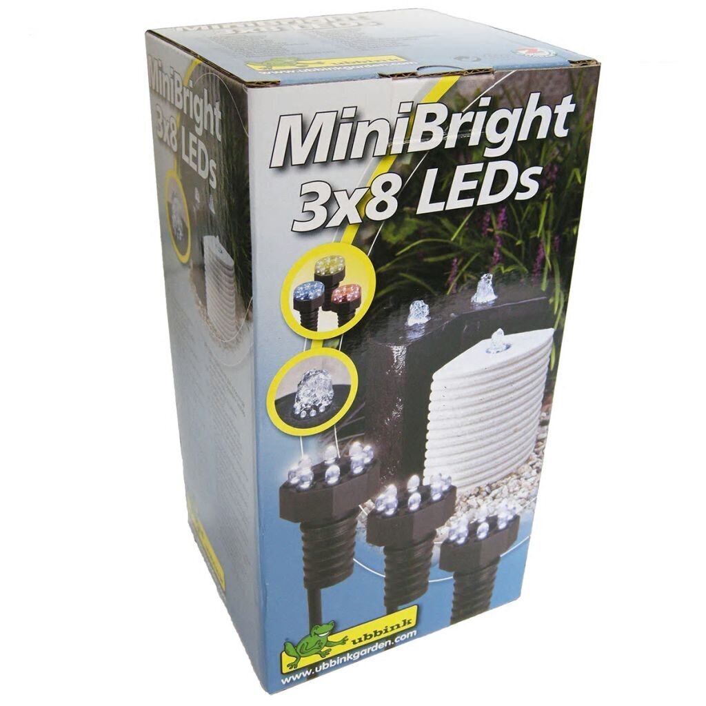 Ubbink veealune tiigilamp "MiniBright" 3 x 8 LEDi hind ja info | Tiigi- ja basseini hooldusvahendid | kaup24.ee