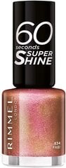 Rimmel London 60 Seconds Super Shine лак для ногтей 8 мл, 834 Fab! цена и информация | Лаки для ногтей, укрепители для ногтей | kaup24.ee