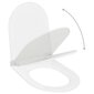 vidaXL vaikselt sulguv prill-laud, kiirvabastusega, valge цена и информация | WC-poti tarvikud | kaup24.ee