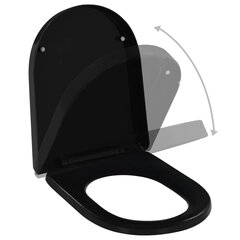 vidaXL vaikselt sulguv prill-laud, kiirvabastusega, must hind ja info | WC-poti tarvikud | kaup24.ee