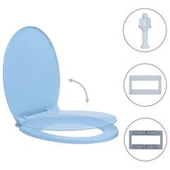 vidaXL vaikselt suletav prill-laud, sinine, ovaalne hind ja info | WC-poti tarvikud | kaup24.ee