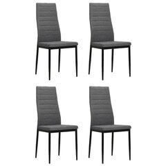Обеденные стулья, 4 шт., серые цена и информация | Стулья для кухни и столовой | kaup24.ee