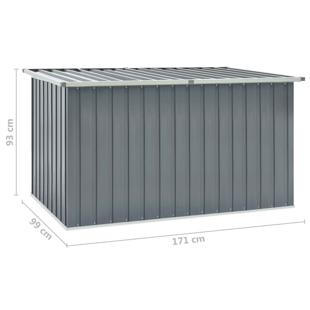 vidaXL aia hoiukast, hall, 171 x 99 x 93 cm hind ja info | Kompostrid, prügikonteinerid | kaup24.ee