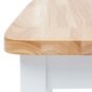 vidaXL söögitoolid 2 tk valge ja hele puit, toekast kautšukipuidust цена и информация | Söögilaua toolid, köögitoolid | kaup24.ee