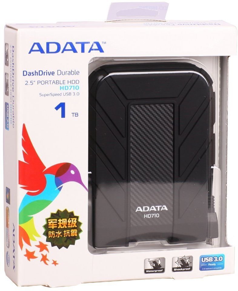 Väline kõvaketas A-Data HD710 2.5'' 1TB, USB 3.0 цена и информация | Välised kõvakettad (SSD, HDD) | kaup24.ee