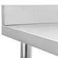 vidaXL köögi töölaud pritsmekaitsmega, 60x60x93 cm, roostevaba teras цена и информация | Köögimööbli tarvikud | kaup24.ee