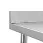 vidaXL köögi töölaud pritsmekaitsmega, 100x60x93 cm, roostevaba teras hind ja info | Köögimööbli tarvikud | kaup24.ee