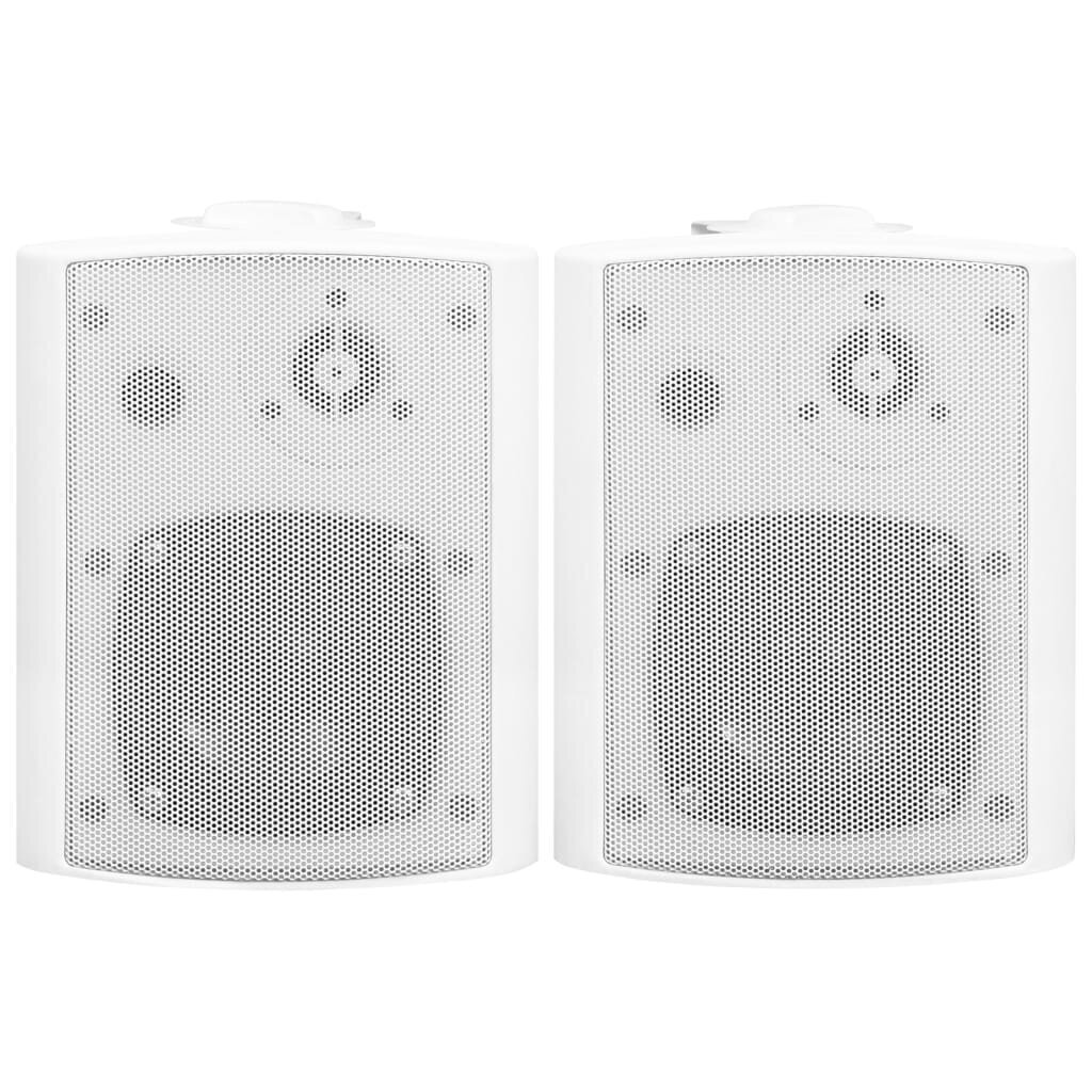 vidaXL seinale kinnitatavad stereokõlarid 2 tk, valge, tuppa/õue 80 W hind ja info | Kõlarid | kaup24.ee