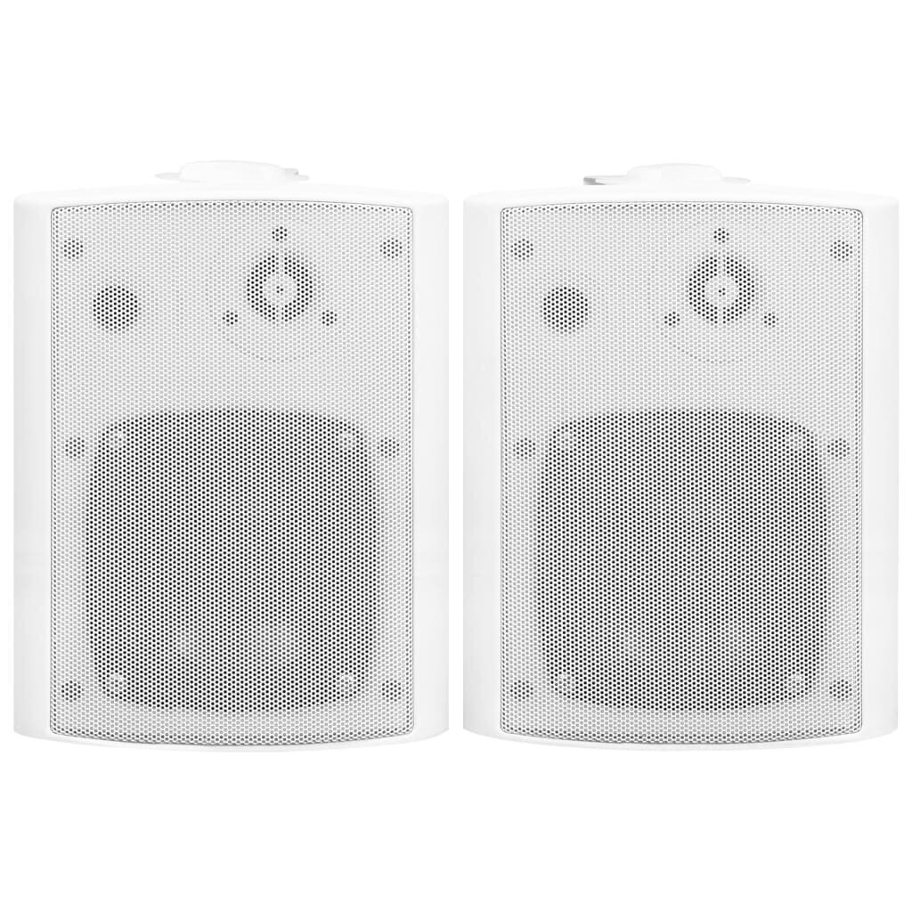 vidaXL seinale kinnitatavad stereokõlarid 2 tk, valge, tuppa/õue 100 W hind ja info | Kõlarid | kaup24.ee
