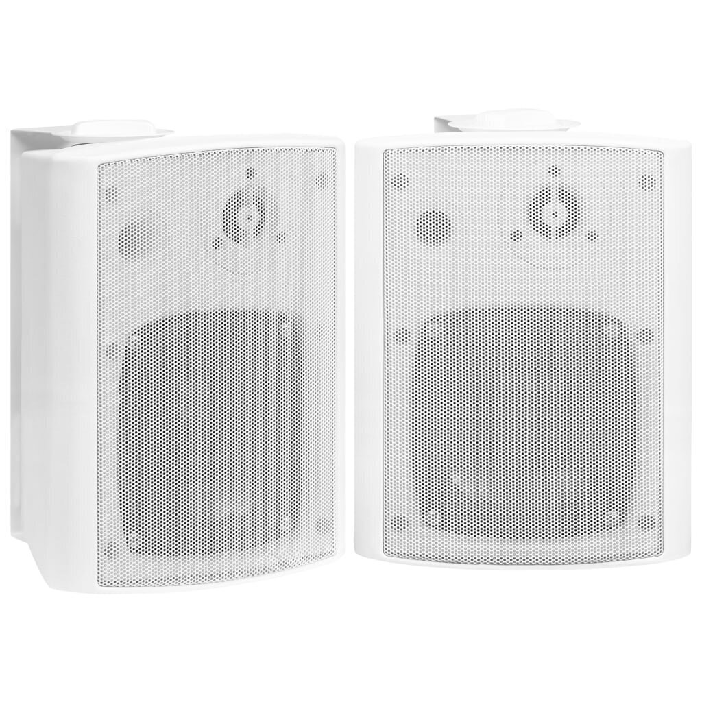 vidaXL seinale kinnitatavad stereokõlarid 2 tk, valge, tuppa/õue 100 W hind ja info | Kõlarid | kaup24.ee