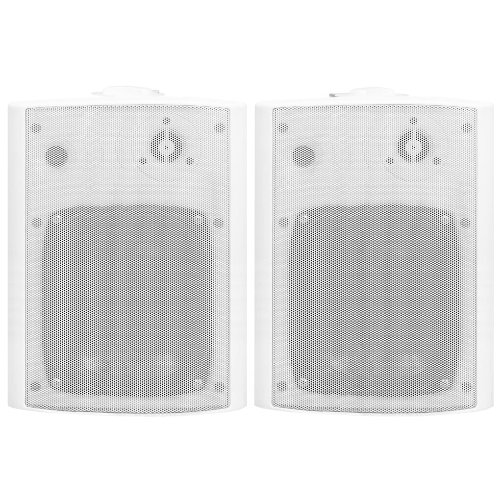 vidaXL seinale kinnitatavad stereokõlarid 2 tk, valge, tuppa/õue 120 W hind ja info | Kõlarid | kaup24.ee