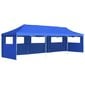 vidaXL kokkupandav pop-up peotelk 5 külgseinaga, 870 x 291 x 315 cm, sinine hind ja info | Telgid | kaup24.ee
