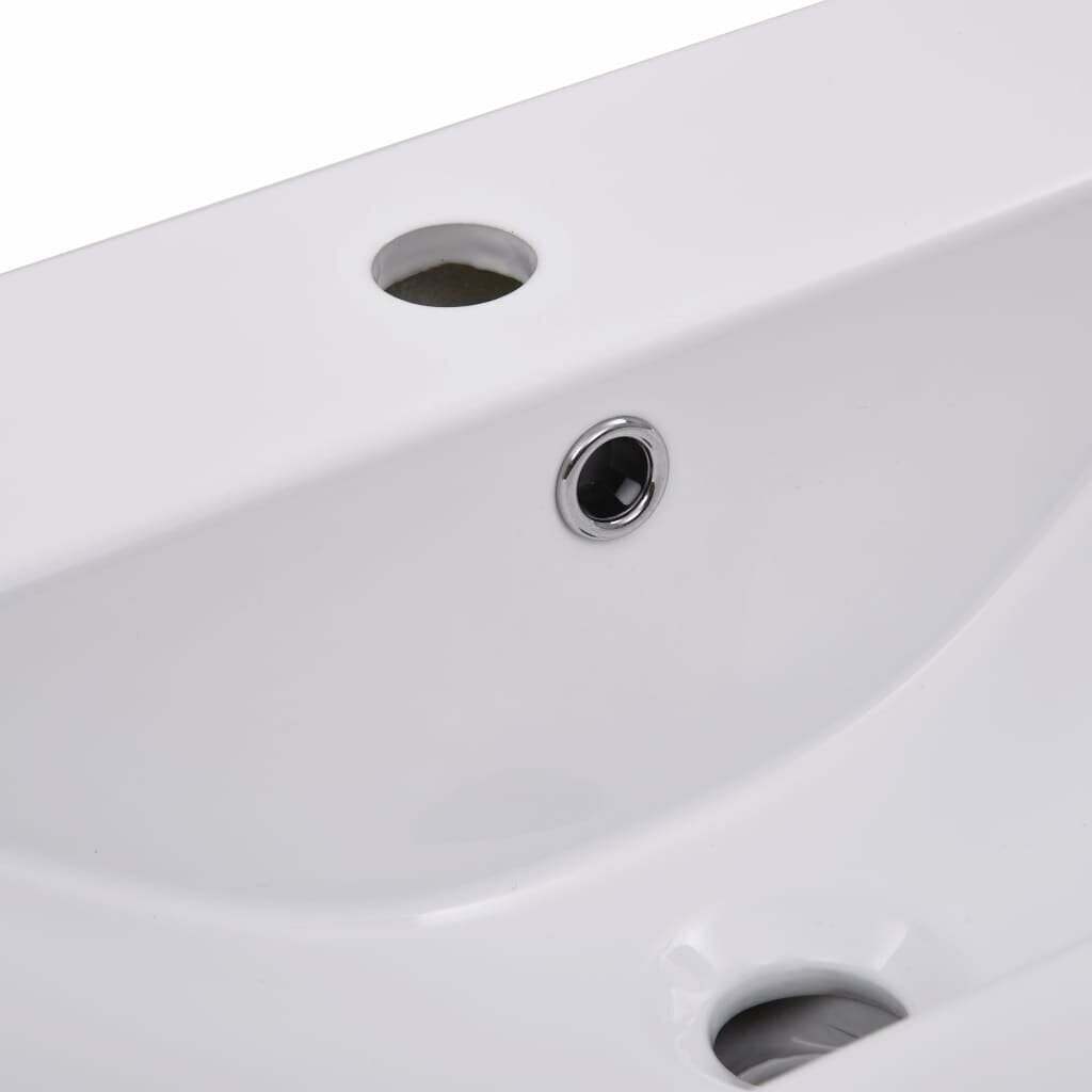 vidaXL sisseehitatud valamu, 61 x 39,5 x 18,5 cm, keraamiline, valge hind ja info | Kraanikausid, valamud | kaup24.ee