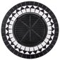vidaXL tuleasemega laud, must ja valge, 68 cm, keraamiline цена и информация | Kaminad | kaup24.ee