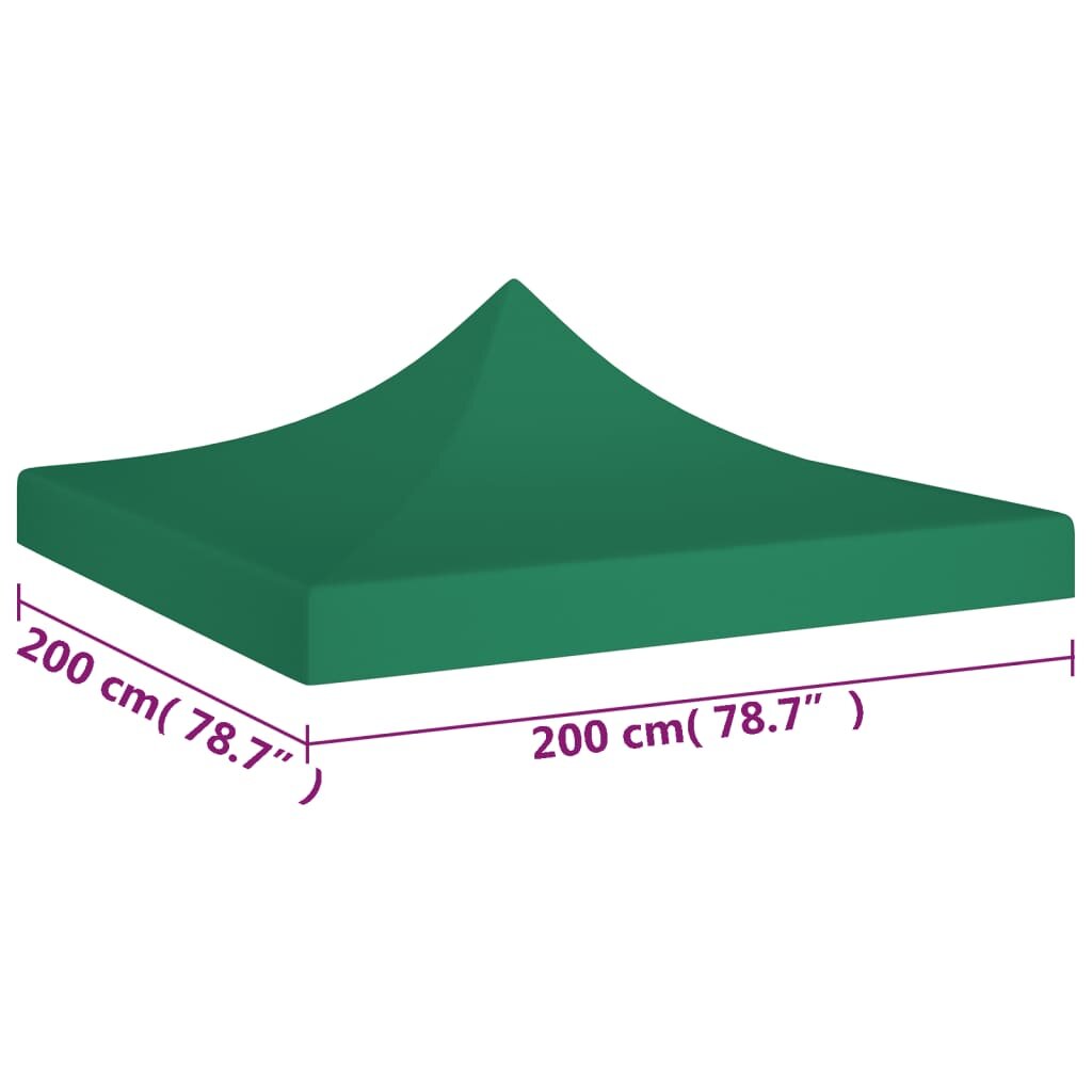 vidaXL peotelgi katus 200 x 200 cm, roheline, 270 g/m² hind ja info | Varikatused ja aiapaviljonid | kaup24.ee