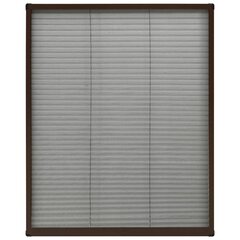 vidaXL plisseeritud putukavõrk aknale, alumiinium, pruun 60 x 80 cm hind ja info | Sääsevõrgud, putukavõrgud | kaup24.ee