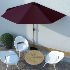 vidaXL rõdu päikesevari alumiiniumpost bordoo, 300x150x253 cm poolümar цена и информация | Зонты, маркизы, стойки | kaup24.ee